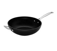 Le Creuset Sartén wok de aluminio antiadherente, diámetro 30 cm, para todas las fuentes de calor, incluso la inducción, Antracita/Plateado, 51104300010202
