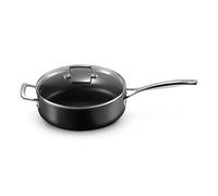 Le Creuset Sauté de aluminio antiadherente con tapa, diámetro 26 cm, para todas las fuentes de calor, incluso la inducción, Antracita/Plateado, 51110260010302