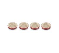 Le Creuset Set de 4 tartaletas de cerámica de gres, 11 cm, 0, 2 L, Cereza, 91017411060000