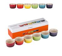 Le Creuset Set de 6 mini cuencos Arcoíris de cerámica de gres, 0, 1 L, Multi (Arcoíris), 79134108359030