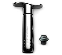 Le Creuset Set de Bomba de vacío y Tapones a Juego Conserva el Vino, WA137, Zamac, Negro Satinado, 59014016001625