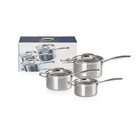 Le Creuset Set de cacerola de acero inoxidable de 3 capas - 3 piezas, 96209000001000