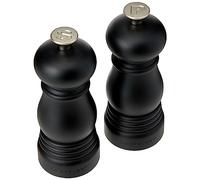 Le Creuset Set de Mini Molinillos de Sal y Pimienta, Plástico ABS, Mecanismo de Cerámica, Anticorrosión, Negro Mate, 44900110000000