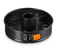 LE CREUSET Set de molde antiadherente con corona desmontable, redondo, diametro 26 cm, resistente a ácidos, revestimiento de acero al carbono, Gris y Naranja, 94102326001100