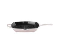 LE CREUSET Signature 20183267770422 - Parrilla cuadrada (26 cm, apta para todo tipo de fuegos, incluida inducción, 2,86 kg), color rosa