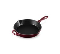 LE CREUSET Signature 20187269490422 Sartén profunda de hierro fundido esmaltado con mango auxiliar y dos labios de vertido, para todo tipo de cocinas y hornos, 26 cm, 2 litros, granate