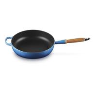 LE CREUSET Signature 20259282200422 - Sartén de hierro fundido con mango de madera (28 cm), color azul
