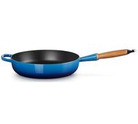 LE CREUSET Signature 20259282200422 - Sartén de hierro fundido con mango de madera (28 cm), color azul