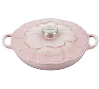 Le Creuset Signature - Cacerola de pétalos de hierro fundido esmaltado, 2.25 cuartos de galón, rosa concha