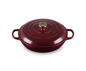 Le creuset signature cast iron shallow casserole 30cm rhone (211803094