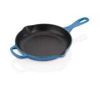 LE CREUSET Skillet Evolution de Hierro Fundido, Redonda, Ø 23 cm, para Todas Las Fuentes de Calor, Incl. inducción, Azul Marseille