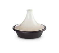 Le Creuset Tajine de hierro fundido, Redondo, diametro 31 cm, Apto para todas las fuentes de calor, incluso inducción y horno, Meringue, 25138317160422