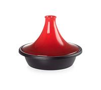Le Creuset Tajine de hierro fundido, Redondo, diametro 31 cm, Apto para todas las fuentes de calor, incluso inducción y horno, Cereza, 25138310600422