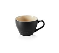Le Creuset Taza desayuno de cerámica de gres, 400 ml, Negro Mate, 70304400000002