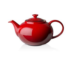 Le Creuset Tetera clásica, Redonda, 1,3 L, Cerámica de gres, Rojo(Cereza)
