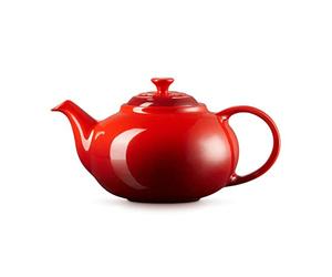 Le Creuset Tetera Classic de cerámica de gres, 1, 3 litros, para 3-4 tazas, Cereza, 80702130600003