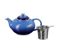 Le Creuset Tetera de gres con colador de acero inoxidable, Azure
