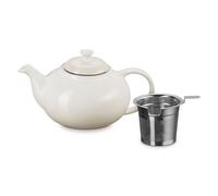 Le Creuset Tetera de gres con colador de acero inoxidable, Meringue