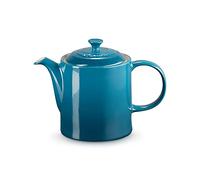 Le Creuset Tetera Grand de cerámica de gres, 1, 3 litros, para 4 tazas, Deep Teal, 70703136420000
