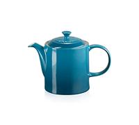 Le Creuset Tetera Grand de cerámica de gres, 1, 3 litros, para 4 tazas, Deep Teal, 70703136420000