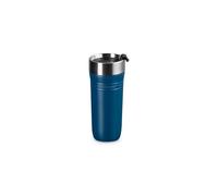 Le Creuset Vaso de viaje, taza, botella de agua, 350 ml, verde azulado profundo, acero inoxidable, aislado al vacío, retención de calor y frío, boca ancha, fácil de limpiar, fácil de limpiar sobre la