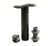 LE CREUSET,WA137 Set de Bomba de vacío y Tapones a Juego, Conserva el Vino, Policarbonato, Negro