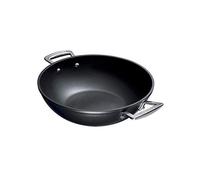 Le Creuset Wok antiadherente endurecido, diámetro 32 cm, aluminio forjado, Negro, 51105320010502