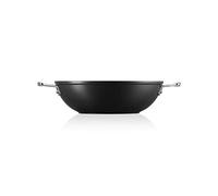 Le Creuset Wok de aluminio antiadherente, Ø 28 cm, Libre de PFOA, Para todas las fuentes de calor, incluso la inducción, Antracita/Plateado