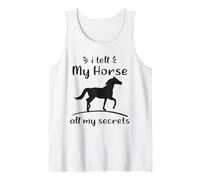 Le Cuento a mi Caballo Todos mis Secretos Funny Horse Camiseta sin Mangas