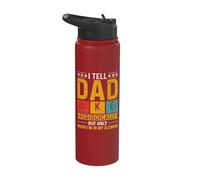 Le cuento chistes a papá periódicamente Día del Padre divertido para hombres Papá Stainless Steel Insulated Water Bottle