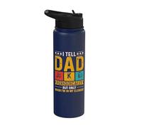 Le cuento chistes a papá periódicamente Día del Padre divertido para hombres Papá Stainless Steel Insulated Water Bottle