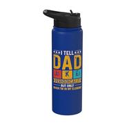 Le cuento chistes a papá periódicamente Día del Padre divertido para hombres Papá Stainless Steel Insulated Water Bottle