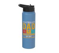 Le cuento chistes a papá periódicamente Día del Padre divertido para hombres Papá Stainless Steel Insulated Water Bottle