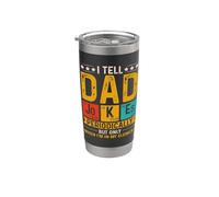 Le cuento chistes a papá periódicamente Día del Padre divertido para hombres Papá Vaso térmico de acero inoxidable de doble pared