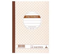 Le Dauphin 1222d - Lote de 5 Manifold texté papel autocopiativo Factures 21 x 14,8 cm 50 Dupli