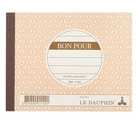 Le Dauphin Bono duplicado de libros, 10,5 x 13,5 cm 50 autocopiado Francés para hojas, lote de 10 unidades)