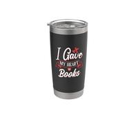 Le di mi corazón a los libros, amante de los libros, Book Worm Vaso térmico de acero inoxidable de doble pared