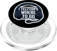 Le Digo a la policía a dónde IR, el despachador del 911, socorrista, Divertido PopSockets PopGrip para MagSafe