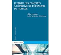 Le droit des contrats à l'épreuve de l'économie de partage
