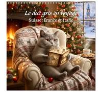 Le duc gris en voyage (Calendrier mural carré 2026 30 x 60 cm (ouvert)) Calendrier double avec une page pour vos prises de notes