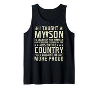 Le enseñé a mi Hijo a Ponerse de pie Orgullosos Militares mamá y papá Camiseta sin Mangas
