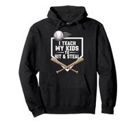 Le enseño a mi Hijo a Golpear y Robar béisbol, papá, mamá, para Hombres y Mujeres Sudadera con Capucha