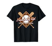 Le enseño a mi Hijo a Golpear y Robar un Divertido Juego de béisbol para papá y mamá Camiseta