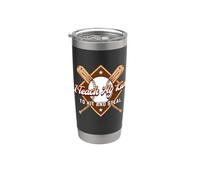 Le enseño a mi hijo a golpear y robar un divertido juego de béisbol para papá y mamá Vaso térmico de acero inoxidable de doble pared