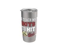 Le enseño a mis hijos a golpear y robar el regalo del entrenador Vaso térmico de acero inoxidable de doble pared