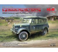 Le.gl.einheitz-pkw Kfz.1 Suave Top WWII German Luz LED Personal Car 1 :3 5 Model