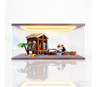 Le -go 75636 Windmill Village Cottage Model Set Acrylic Display Case Dustproof Clear Storage Box Compatible con Lego 75636 (Solo caja, No Model) (Tri-Color Lightbox A)