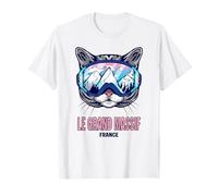 Le Grand Massif - Gafas de esquí con diseño de Gato Camiseta