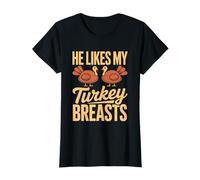 Le Gustan mis Pechos de Pavo Humor Divertido de Acción de Gracias Camiseta