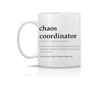 le herisson Taza MUG CHAOS COORDINATOR simpática divertida idea regalo amigo jefe jefe colega marido esposa novio novia amiga 11 oz